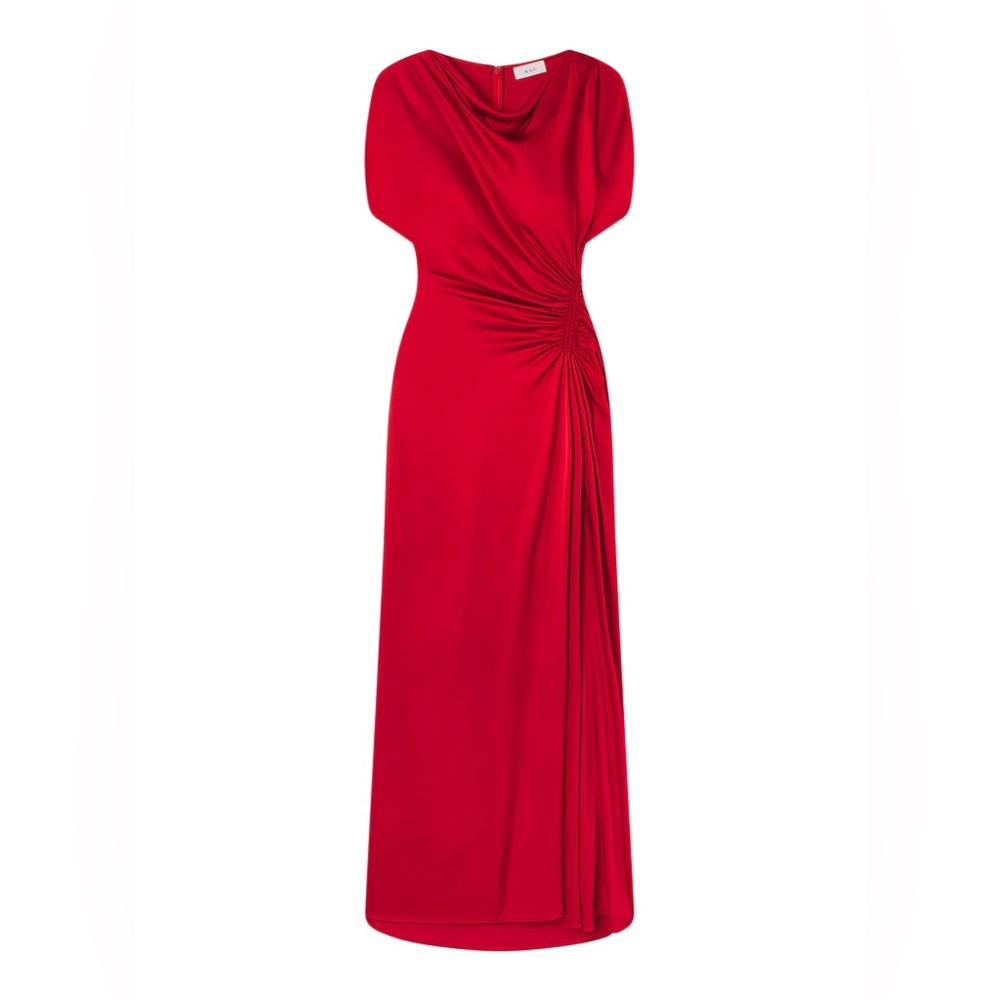 A.L.C $695 Nadia Satin Gown ‘Really Red’ - Picture 2 of 6